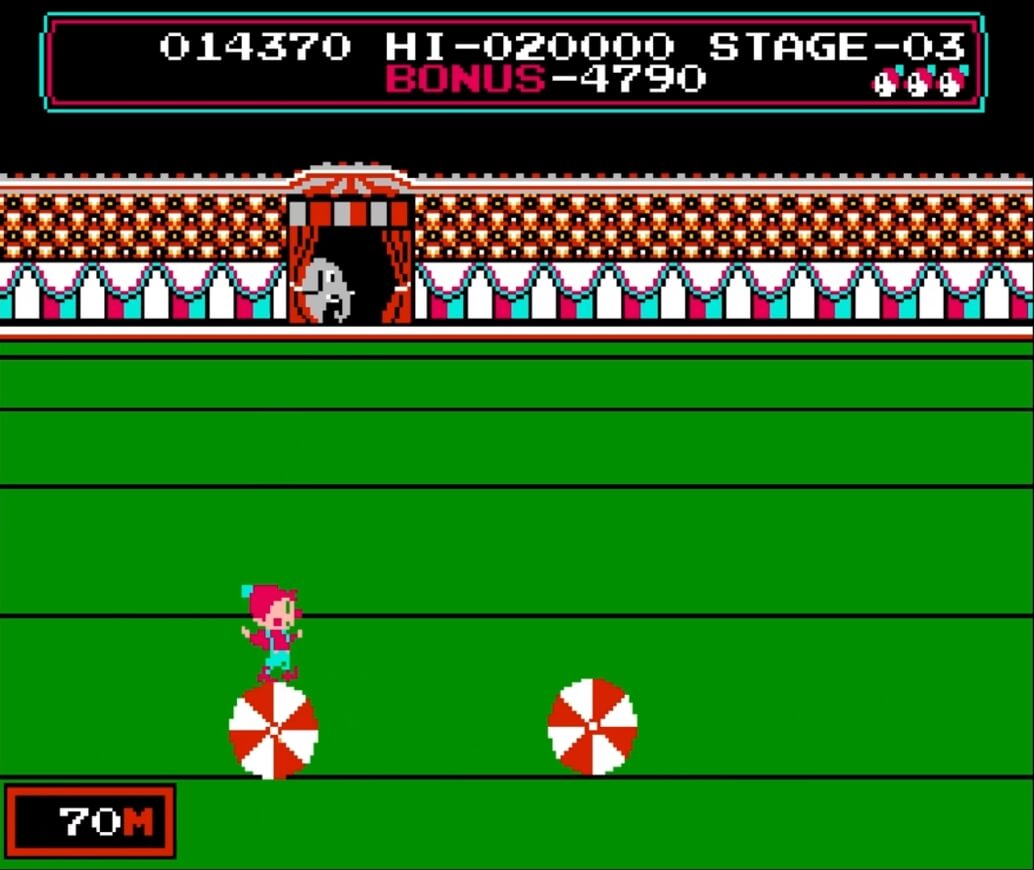 Circus Charlie - геймплей игры Dendy\NES